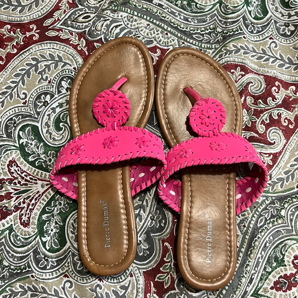 Pierre Dumas Rosetta pink sandals